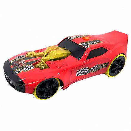 Машинка Hot Wheels со светом и звуком, красная, 32,5 см 